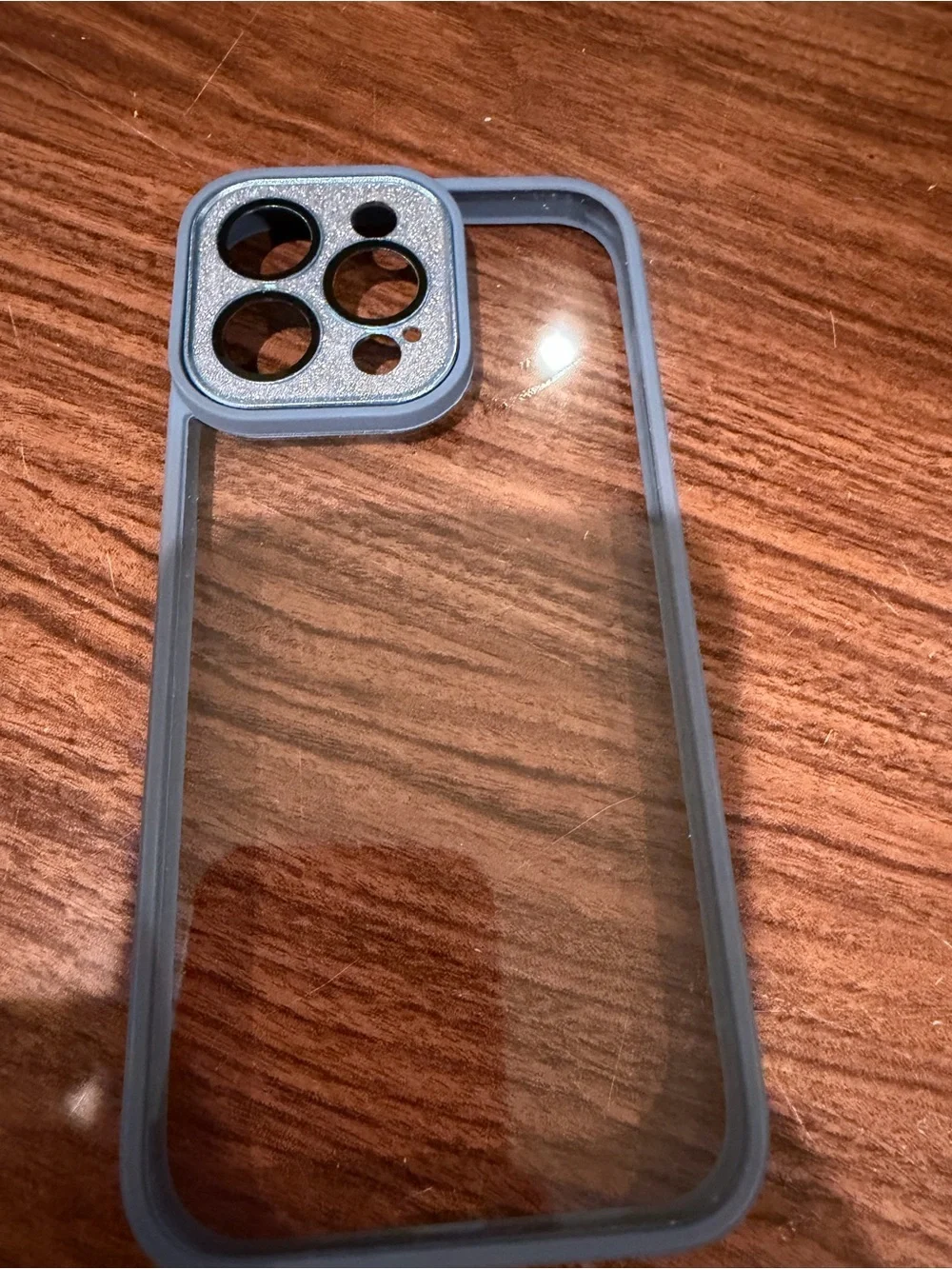 New iPhone 14 Pro Max Clear Protective Phone Case with Blue Frame